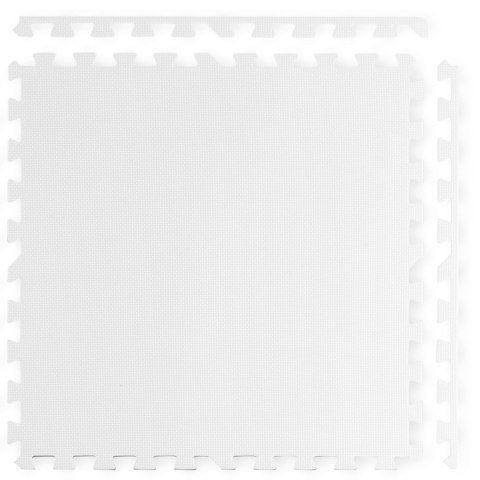 Duża mata piankowa, puzzle 4 szt białe i szare