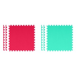 Mata piankowa puzzle 180x180cm 9 szt wielokolorowa