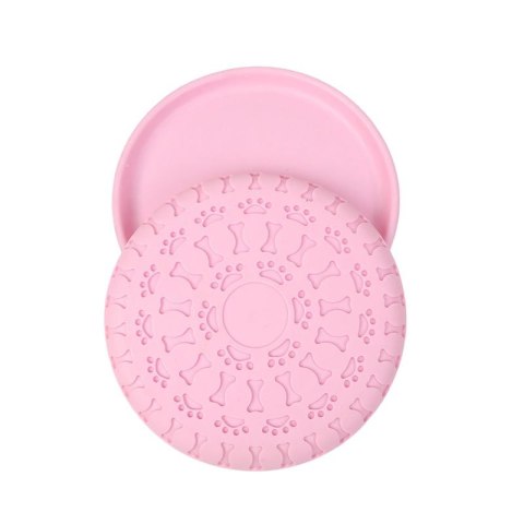 ZABAWKA DLA PSA FRISBEE MISKA NA KARMĘ WODĘ 2w1 RÓŻOWA