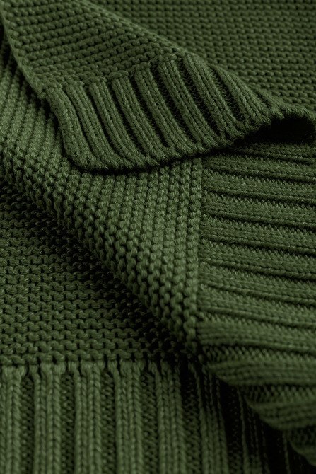 KOCYK BAMBUSOWO-BAWEŁNIANY 80X100 CM ZIELONY BUTELKOWY