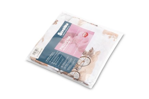 PIELUCHA MUŚLINOWA 70X80 CM LISY NA ROWERACH