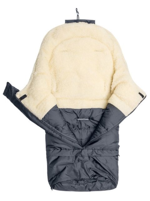 ŚPIWOREK COMBI 3w1 WEŁNA - GRAPHITE