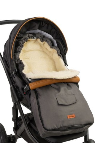 ŚPIWOREK WEŁNA - GRAPHITE DO WÓZKA (95x40)