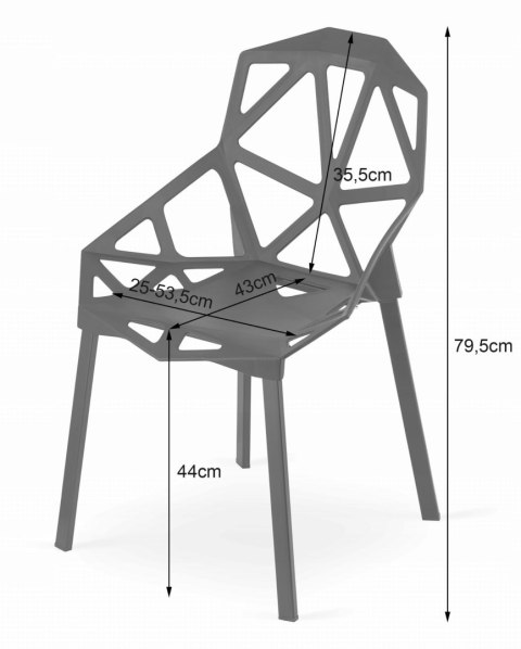 Zestaw stół okrągły 60 cm jesion + 2 krzesła ESSEN czarne