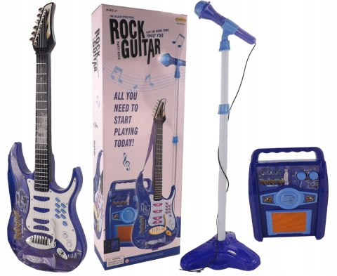 DUŻA GITARA ELEKTRYCZNA WZMACNIACZ MIKROFON 8010 N