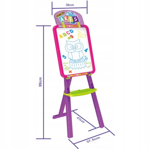 DUŻA DWUSTRONNA TABLICA KREDOWA MAGNETYCZNA 3w1-5R YM825