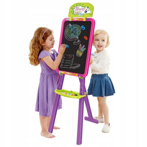 DUŻA DWUSTRONNA TABLICA KREDOWA MAGNETYCZNA 3w1-5R YM825