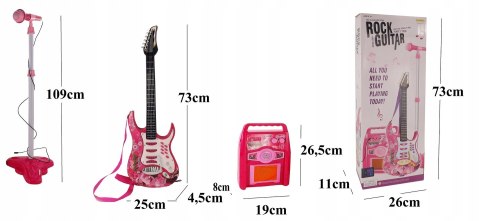 GITARA ELEKTRYCZNA WZMACNIACZ MIKROFON 8010R