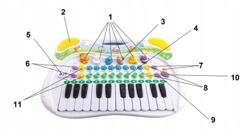 ORGANKI PIANINKO FARMA ZWIERZ NAGRYW FARMA 8843