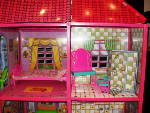 WIELKI DOMEK DLA LALEK + MEBELKI 6 POKOI 6983