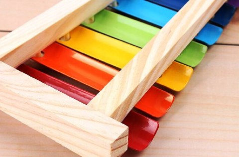 CYMBAŁKI DREWNIANE DLA DZIECKA KOLOROWE EDUKACYJNE