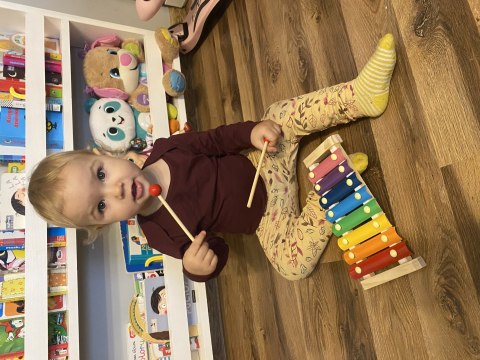 CYMBAŁKI DREWNIANE DLA DZIECKA KOLOROWE EDUKACYJNE