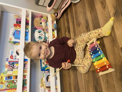 CYMBAŁKI DREWNIANE DLA DZIECKA KOLOROWE EDUKACYJNE