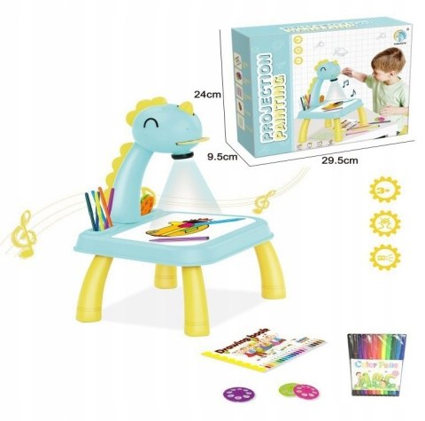 PROJEKTOR DO RYSOWANIA NÓŻKI DINOZAUR MUZYKA 7N