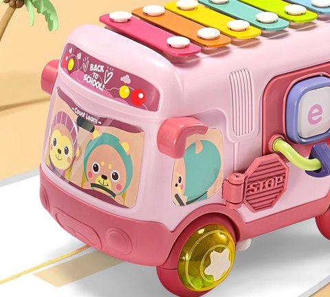 INTERAKTYWNY AUTOBUS SORTER CYMBAŁKI GRZECHOTKI 4R