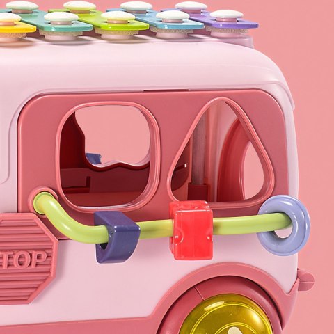 INTERAKTYWNY AUTOBUS SORTER CYMBAŁKI GRZECHOTKI 4R