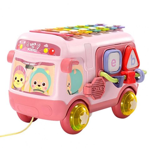 INTERAKTYWNY AUTOBUS SORTER CYMBAŁKI GRZECHOTKI 4R