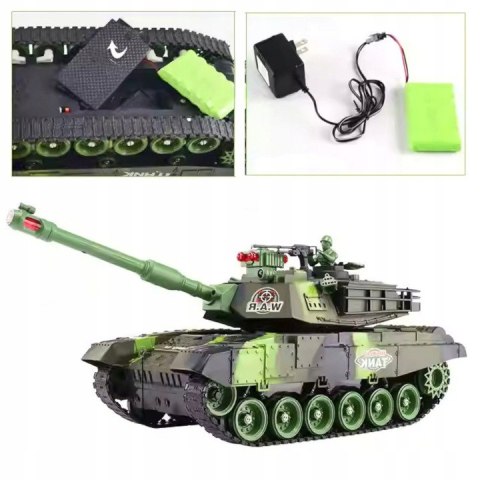 DUŻY CZOŁG SAMOCHÓD WOJSKOWY ŻOŁNIERZ ZDALNE STEROWANIE 9995Z