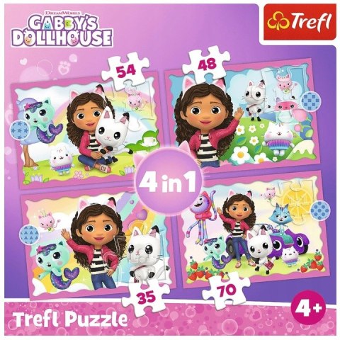 KOCI DOMEK GABI PUZZLE GABI KOTKI 4W1 4+ TREFL 34620
