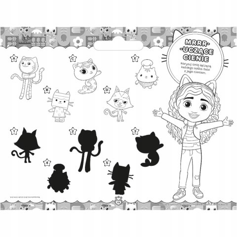 Książka notes łamigłówki Koci Domek Gabi naklejki kolorowanki TREFL KS97610