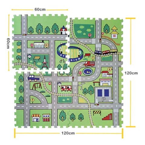 PUZZLE PIANKOWE 60 x 60 MATA 4 SZT. EM2002S