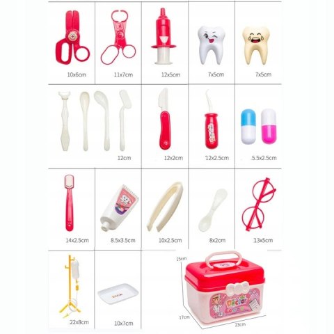 ZESTAW LEKARSKI MAŁY DOKTOR STETOSKOP 39 elementów Z110R