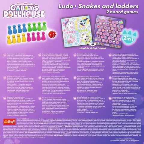 Gra planszowa 2w1 Chińczyk Węże i drabiny Koci Domek Gabi Trefl 02590