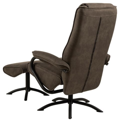 Fotel Hayes z podnóżkiem antracytowy