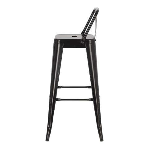 Hoker Paris Back short 75cm czarny insp. Tolix