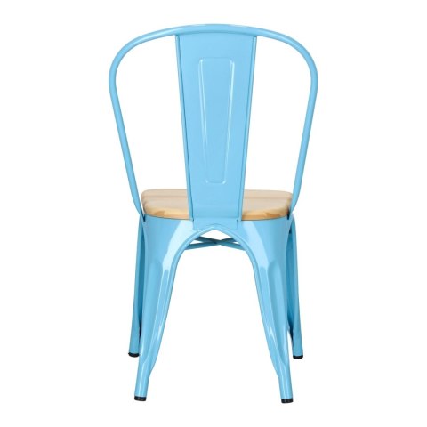 Krzesło Paris Wood niebieskie sosna naturalna