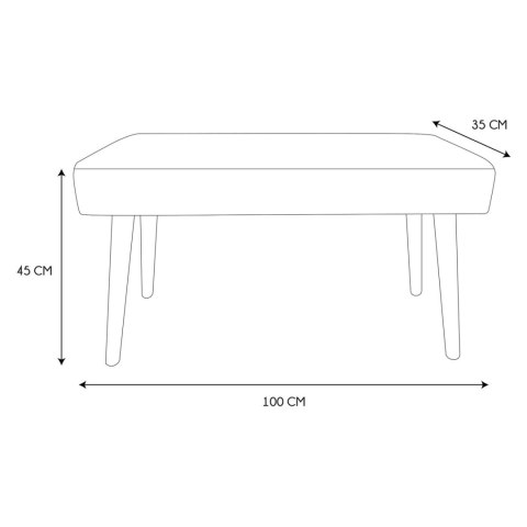 Ławka Paquet Furry biała