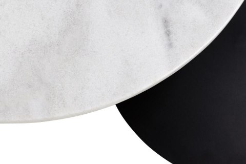 Stolik kawowy Lahti biały marmur/ czarny