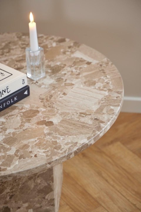 Stolik kawowy Naxos marmur brązowy