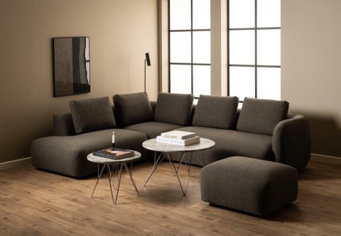 Stolik kawowy Prunus 55cm marmur szary/ chrom