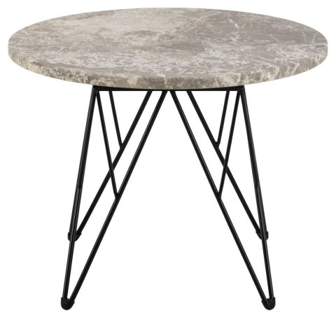 Stolik kawowy Prunus 55cm marmur szary/ czarny
