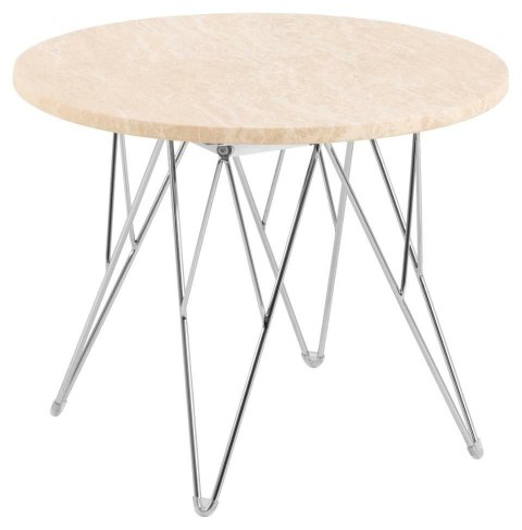 Stolik kawowy Prunus 55cm trawertyn/ chrom