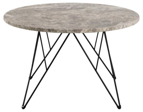 Stolik kawowy Prunus 80cm marmur szary/ czarny