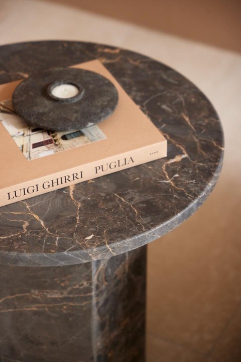 Stolik Naxos marmur ciemny brązowy