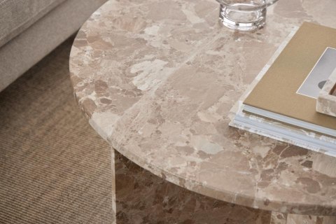 Stolik kawowy Vega okrągły beżowy