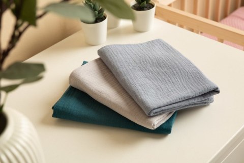 PIELUCHA MUŚLINOWA JEDNOLITA NIEBIESKA (Opak - 3 szt)