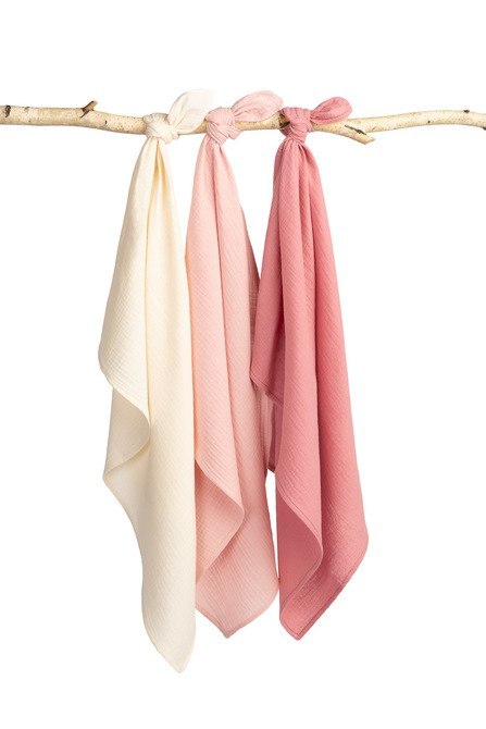 PIELUCHA MUŚLINOWA JEDNOLITA RÓŻOWA (Opak - 3 szt)