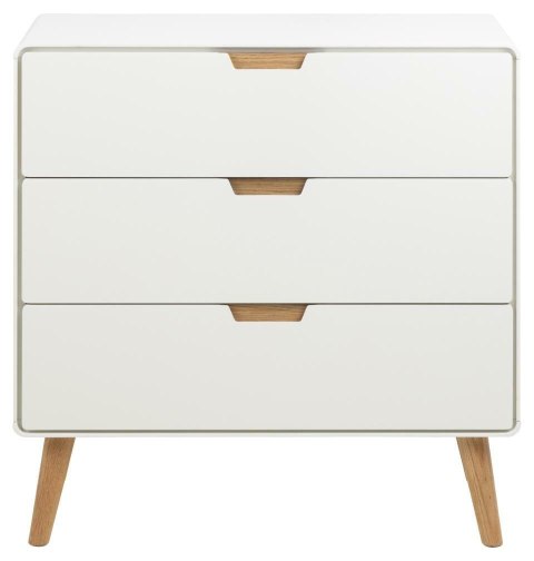 Komoda Lowell z 3 szufladami biała