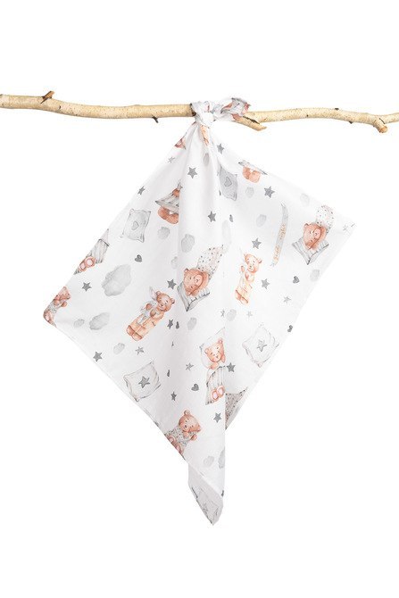 PIELUCHA MUŚLINOWA 70X80 CM MIŚ ŚPIOCH