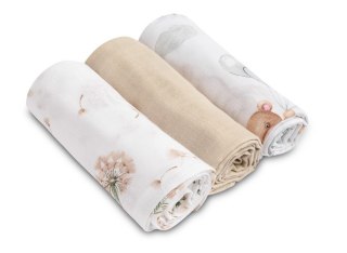 PIELUCHA MUŚLINOWA SZARO - BEŻOWY MIŚ (Opak - 3 szt)