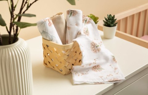 PIELUCHA MUŚLINOWA SZARO - BEŻOWY MIŚ (Opak - 3 szt)