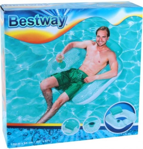 DMUCHANY FOTEL MATERAC Z OPARCIEM DUŻY BESTWAY