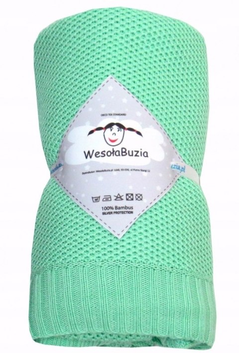 KOCYK Otulacz BAMBUSOWY z Jonami Srebra KOC Miętowy