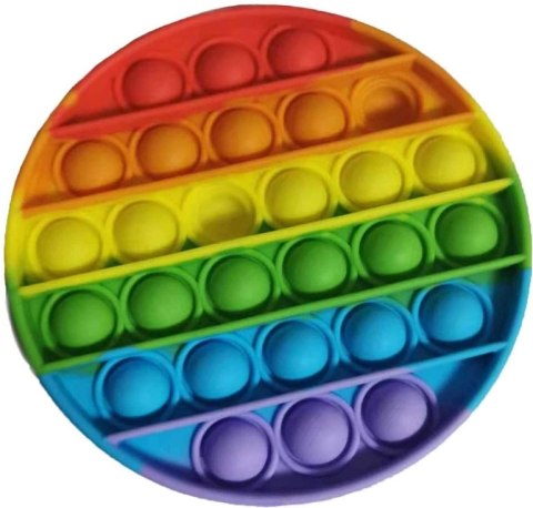 PUSH POP BUBBLE ANTYSTRESOWA ZABAWKA SENSORYCZNA TĘCZOWA