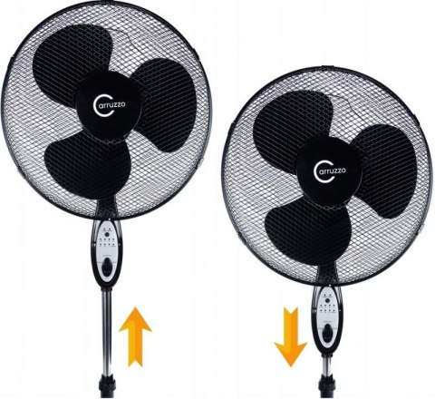 Duży regulowany wentylator stojący z pilotem