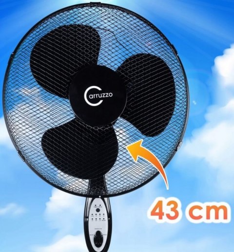 Duży regulowany wentylator stojący z pilotem